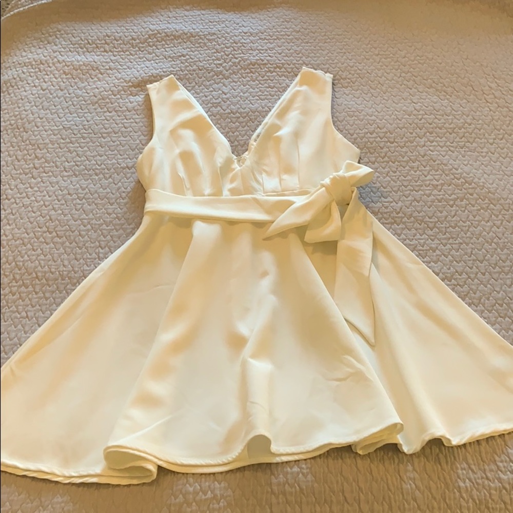 Empire waste off white dress